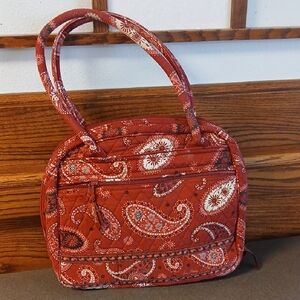 🐞 VERA BRADLEY Red and White Paisley Bag